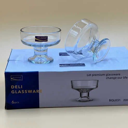 Delisoga® 6-Piece Glass Dessert & Ice Cream Bowl Set