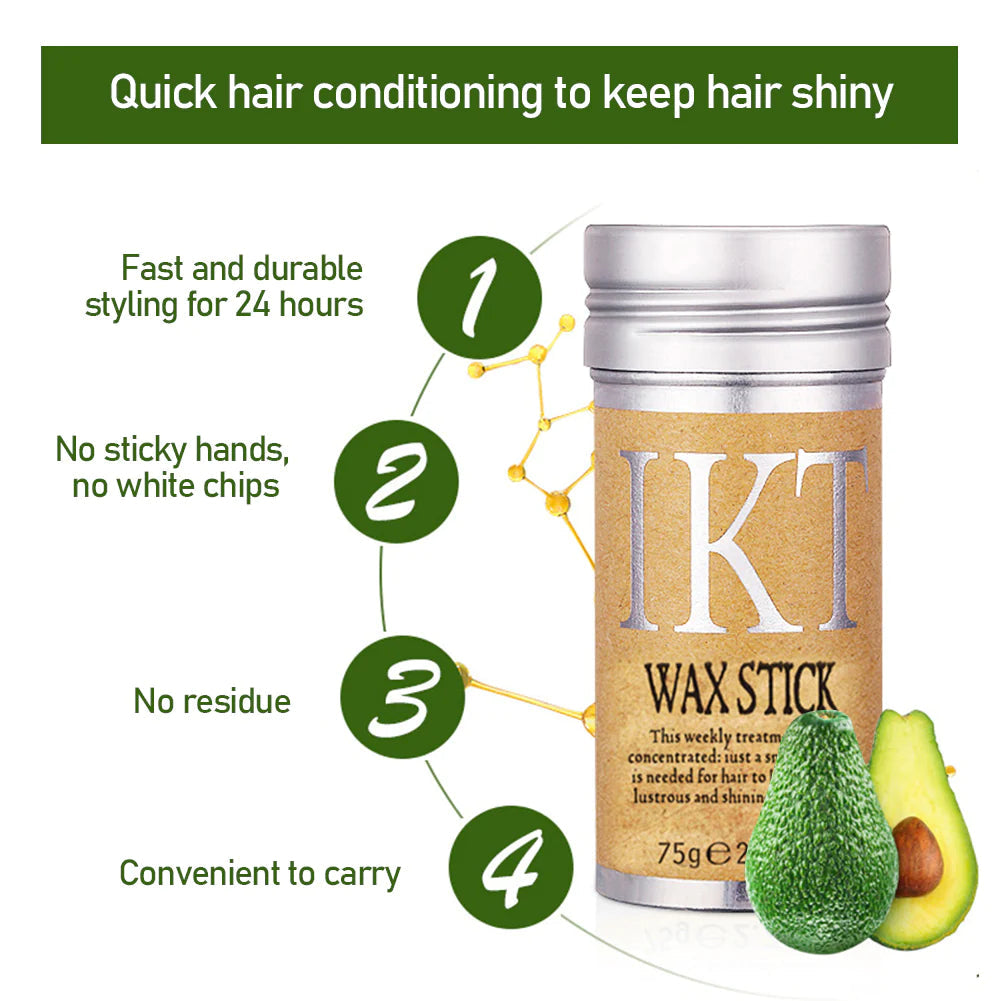 IKT Hair Wax Stick | Strong Hold Hair Styling Wax for Smooth & Frizz-Free Hair