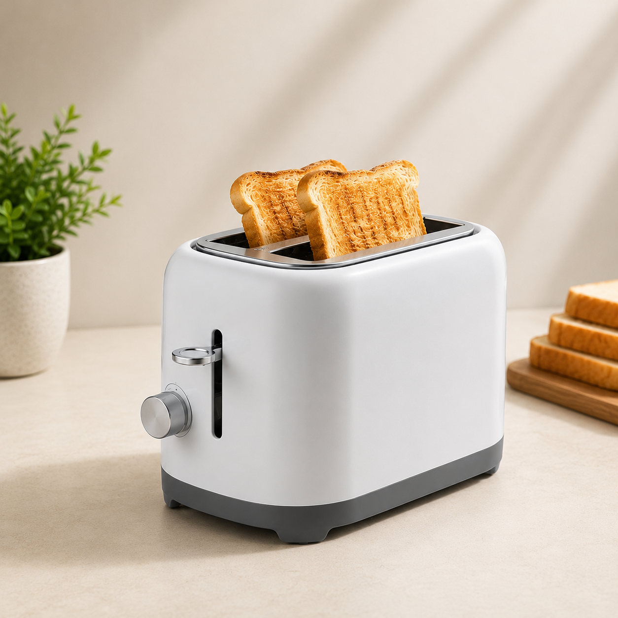2 Slice Retro Toaster TS-416 | 700W Electric Bread Toaster with Adjustable Browning Control