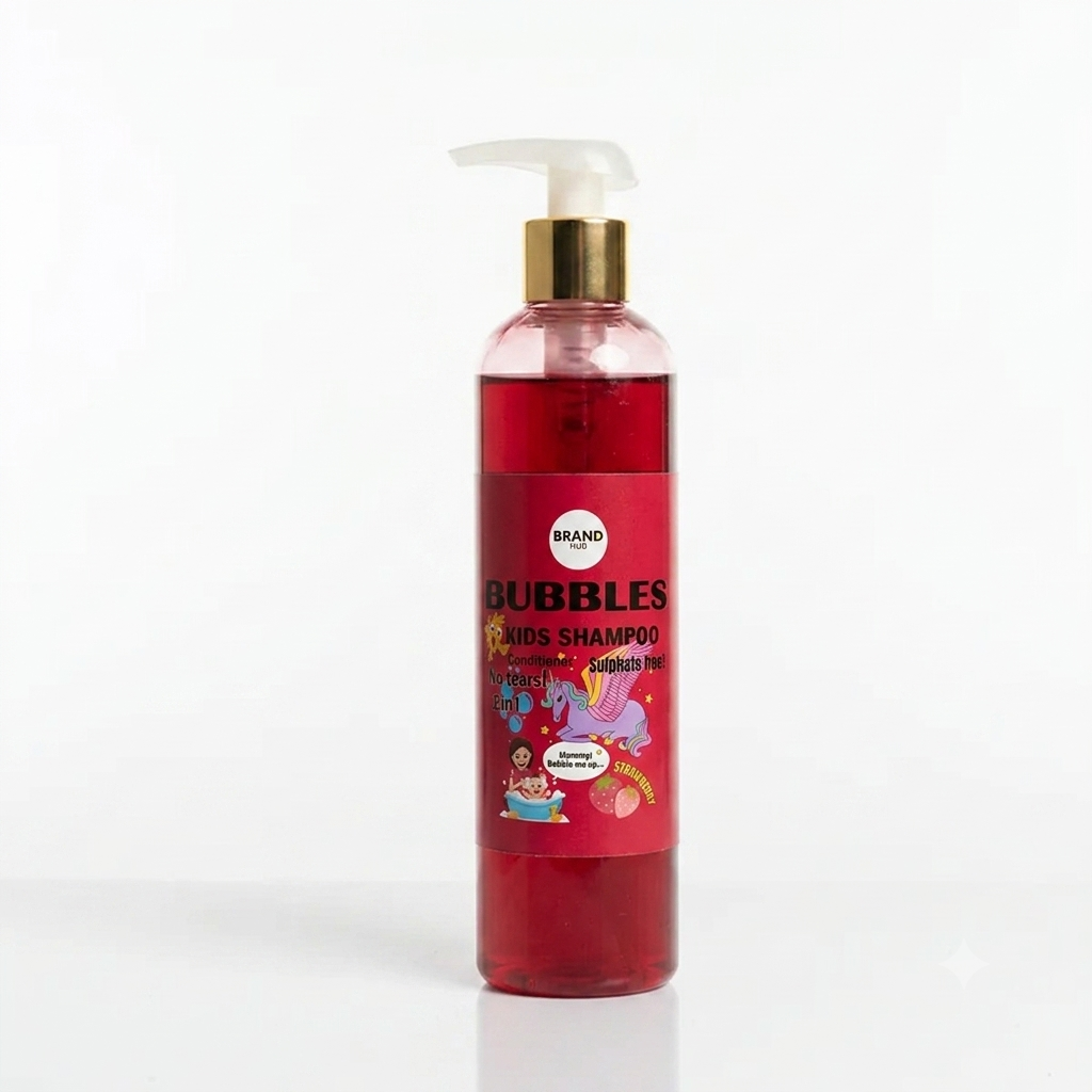 Brandhub Bubbles Kids Shampoo – Sulphate Free, No Tears, Girls & Boys Variants