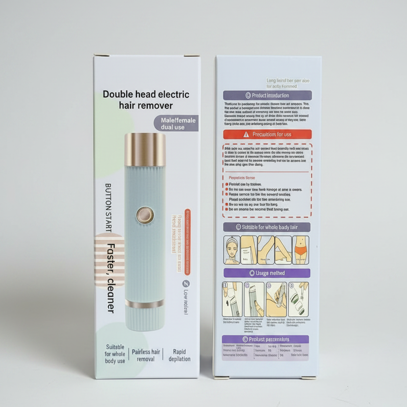 Double Head Electric Hair Remover β Painless Rapid Depilator, Male/Female