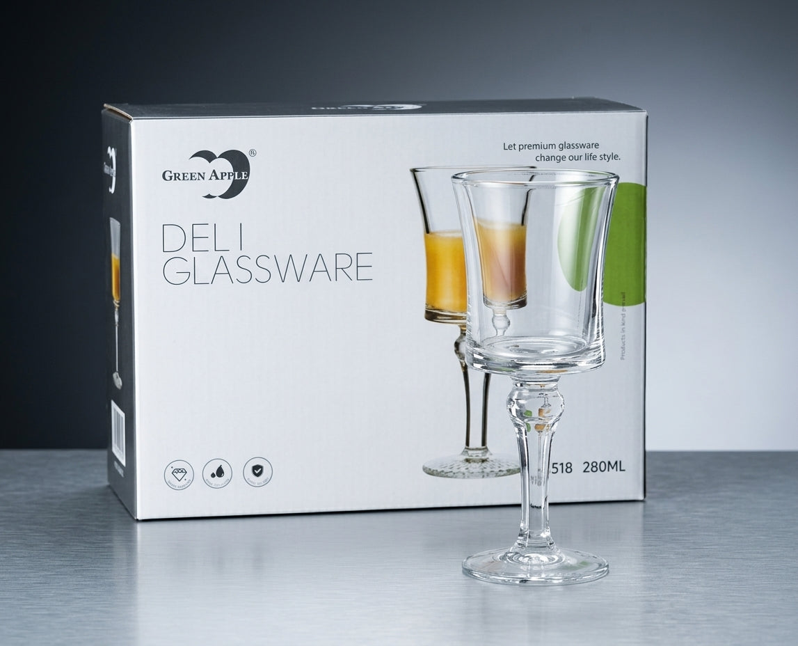 Green Apple Stemmed Glassware Set 280ml
