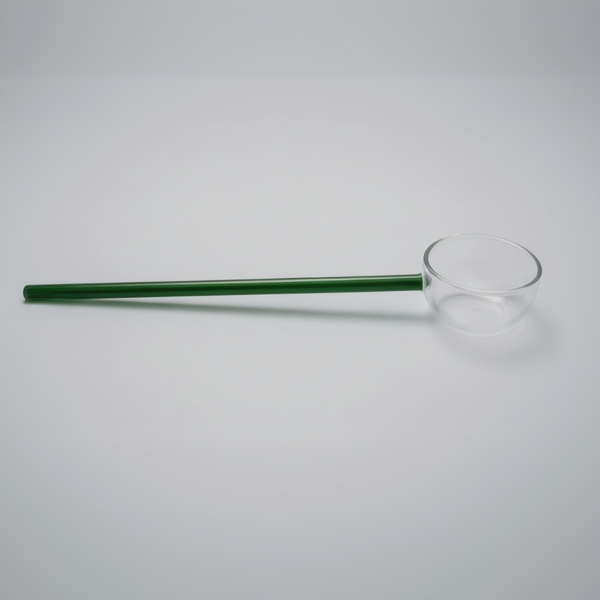 Heat-Resistant Glass Cooking Ladle for Oil, Sauce & Seasoning