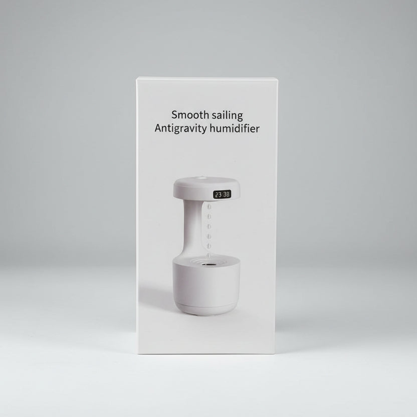 Antigravity Humidifier with LED Clock Display | USB Ultrasonic Cool Mist Air Humidifier