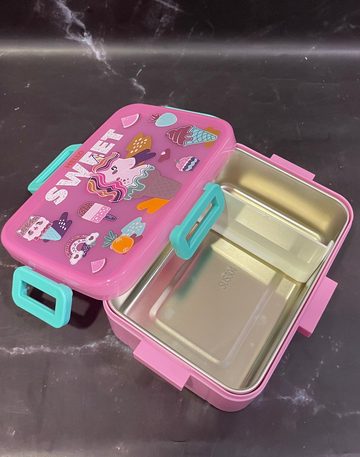 Stainless Steel Kids Lunch Box with Compartments – Leakproof Bento Lunch Box for School & Travel