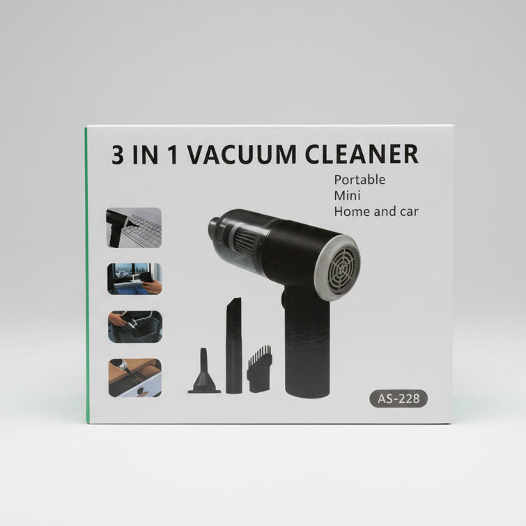 3-in-1 Portable Mini Vacuum Cleaner for Home, Car & Office