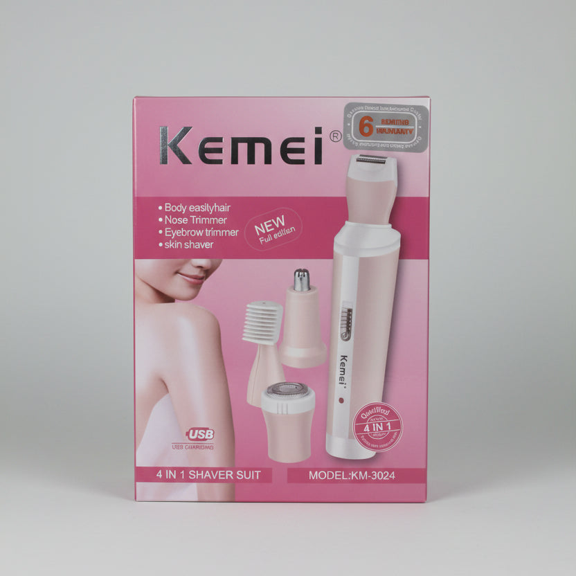 Kemei 4-in-1 Rechargeable Electric Grooming Kit & Women's Shaver