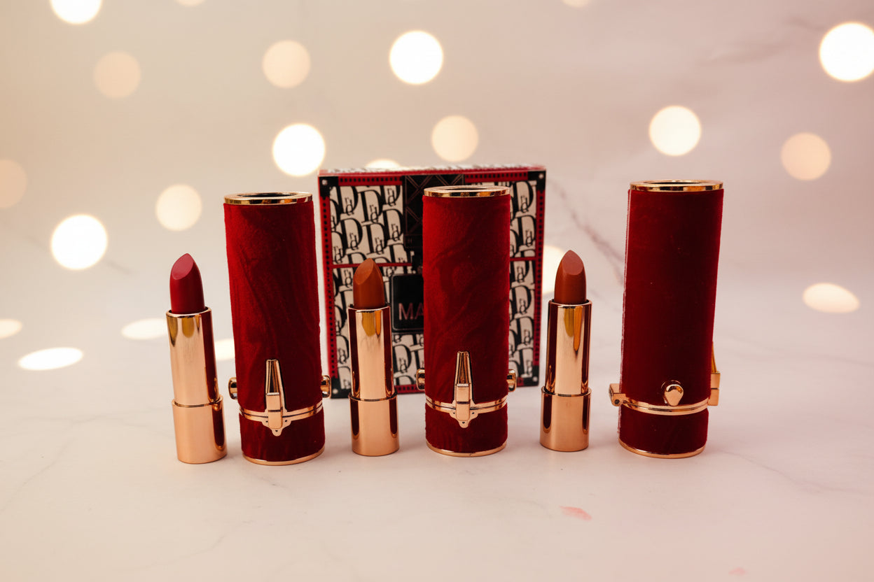 Mansly Lipstick Set (3 Pcs) – High Quality Matte Lip Colors