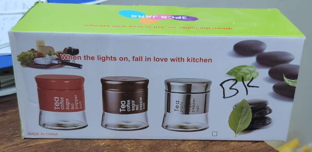3 PCS GLASS JAR SET