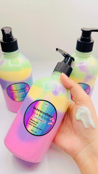 Rainbow glow lotion