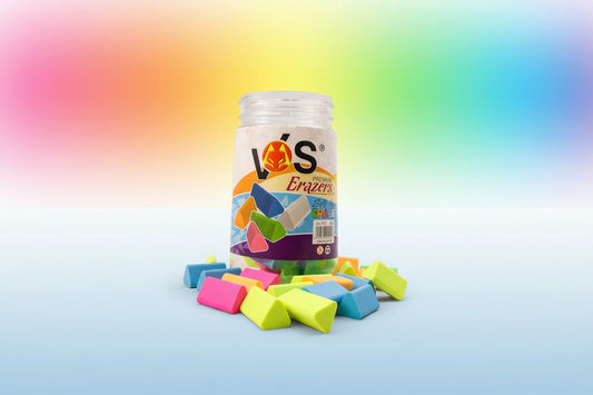 Vos 60-Piece High-Quality Eraser Box – Perfect for School & Office