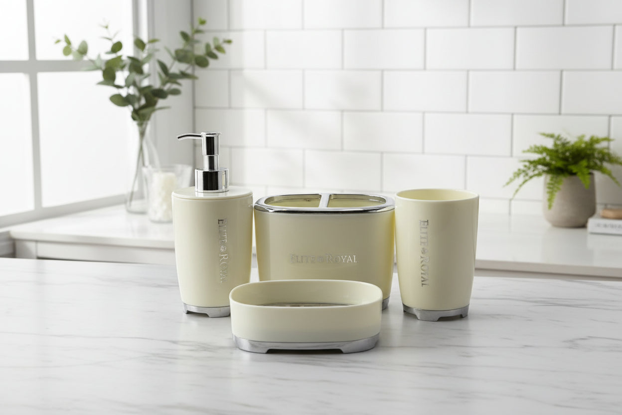Elite Royal High-Quality Bathroom Set (4-Piece) – Elegant & Durable Design
