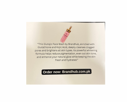Glutajic face wash tester card