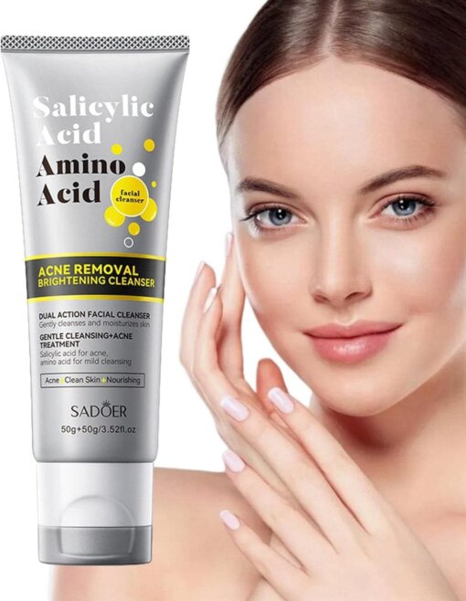 SADOER Salicylic Acid Amino Acid ACNE Removal Brightening Cleanser 100g – Fife Store