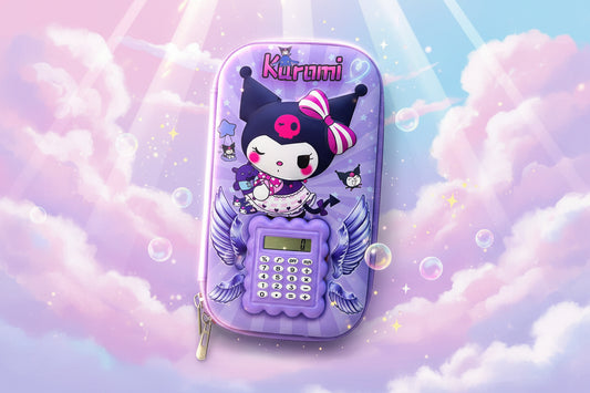 Kuromi Pencil Pouch with Mini Calculator Cute, Stylish & High Quality