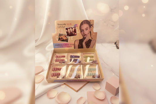 12 Pcs Premium Artificial Nails Box Stylish & Durable Nail Set for Home & Salon Use