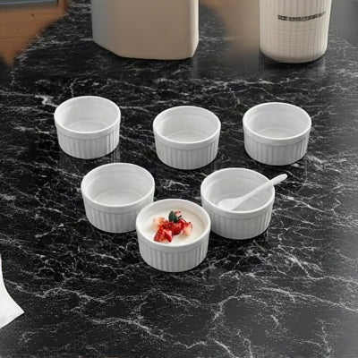 6-Piece Ceramic Bowls Set – Dessert & Dip Bowls