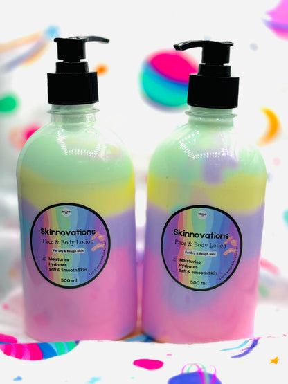Rainbow glow lotion
