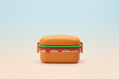 Premium Burger Shaped Lunch Box | Fun & Durable Food Container for Kids & Adults