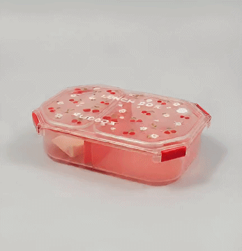 3-Compartment Lunch Box with Spoon – Leakproof Portable Bento Lunch Box for Kids