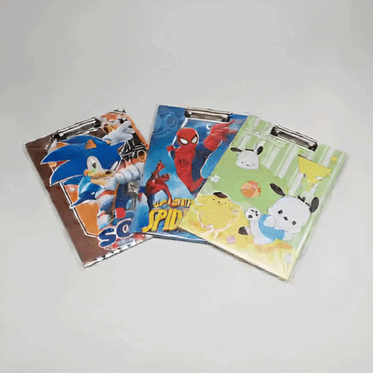 Kids Character Clipboard – Fun Cartoon Print, 1pcs
