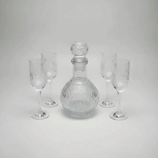 Luxury Crystal Whiskey Decanter & Glass Set