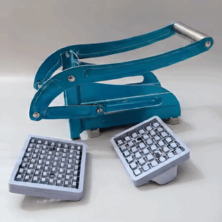 Heavy-Duty Metal French Fry Cutter & Stainless Steel Vegetable Dicer
