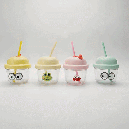Cute Face & Dome Lid Sipper Cup For Kids (1piece)