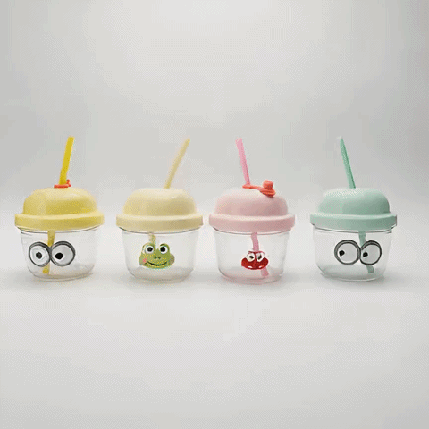 Cute Face & Dome Lid Sipper Cup For Kids (1piece)