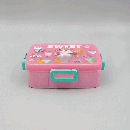 Stainless Steel Kids Lunch Box with Compartments – Leakproof Bento Lunch Box for School & Travel