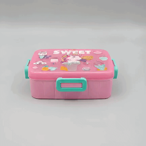 Stainless Steel Kids Lunch Box with Compartments – Leakproof Bento Lunch Box for School & Travel