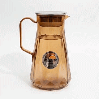 Amber Water & Juice Jug with Stainless Steel Lid
