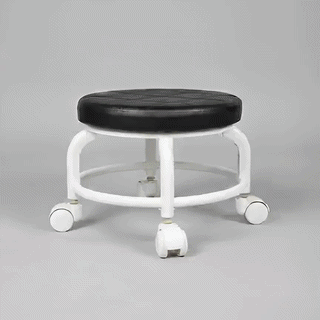 360° Rolling Adjustable Swivel Stool with Wheels | Padded Seat
