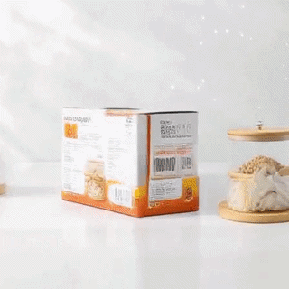 4-Piece Glass Spice & Snack Jar Set with Wooden Tiered Stand & Crystal Knob Lids