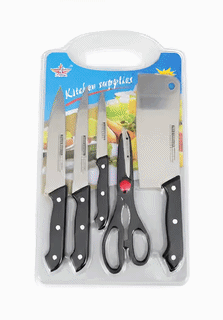 6-Piece Stainless Steel Chef Knife Set