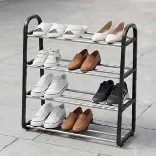 Multi Metal Layer Shoe Organizer for Home Entryway