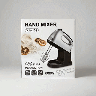 Electric Hand Mixer – 5+ Speed Stainless Steel Beaters