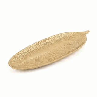 Golden Leaf Decorative Tray | Luxury Jewelry & Home Decor Organizer