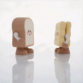 Cute Happy Toast Toothbrush Holder