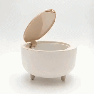 Mini Press Open Trash Can, Compact Desktop Garbage Bin