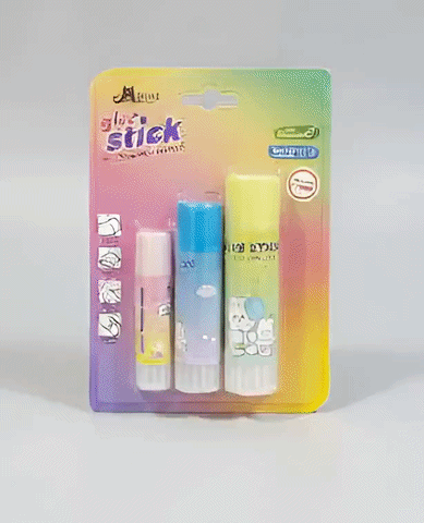 MIAX Glue Stick Set of 3 – Non-Toxic Washable Solid Adhesive for School, Office & Crafts