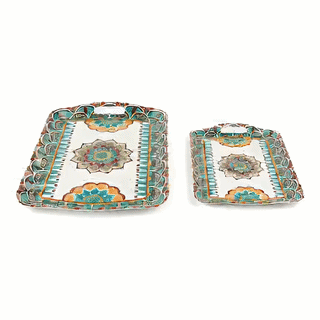 Boho Mandala Printed Melamine Serving Tray (Large & Medium)