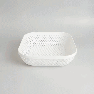 Square Plastic Drain Basket – Woven-Style For Multipurpose