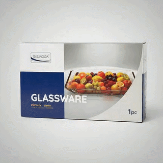 DELISOGA Rectangular Glass Fruit & Serving Tray