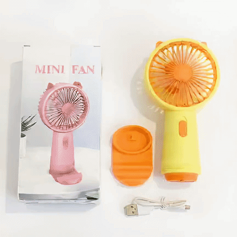 Portable Rechargeable Mini Hand Fan with USB Charging | Handheld & Desktop Cooling Fan