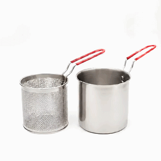 2in1 Mini Stainless Steel Fry Pot with Frying Basket