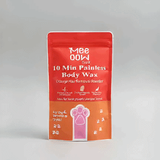 Meeoow Club 10 Min Painless Body Wax – Orange Hair Removal Powder
