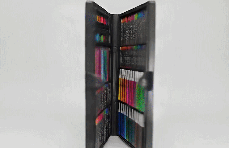 186 Pieces Deluxe Art Set in Case – Crayons, Markers, Colored Pencils & Watercolors