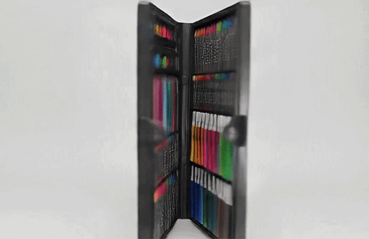 186 Pieces Deluxe Art Set in Case – Crayons, Markers, Colored Pencils & Watercolors
