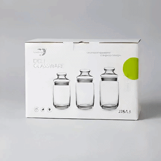 3-Piece Airtight Glass Storage Jar Canister Set